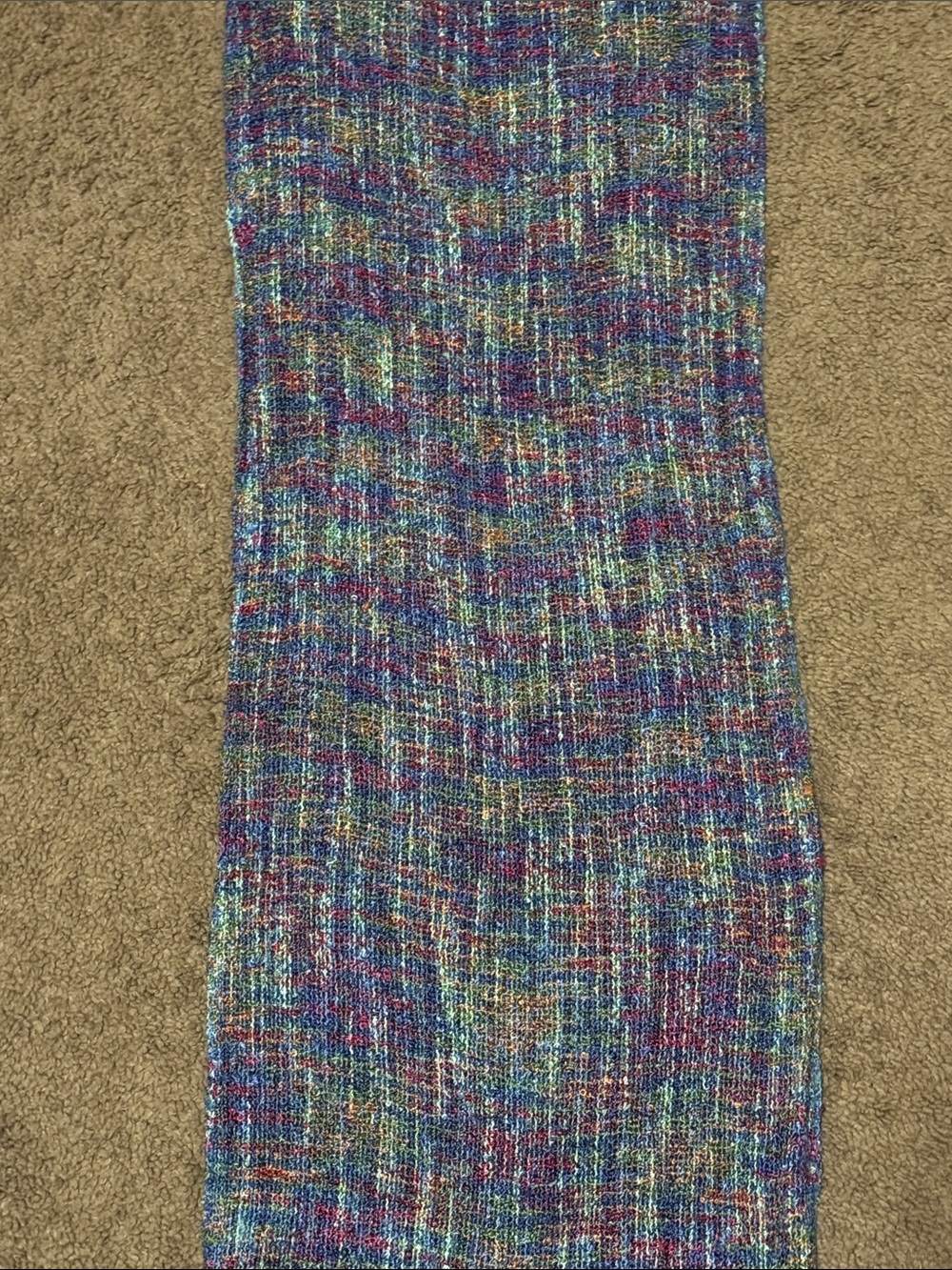 Made in Ireland Lightweight Scarf-EUC-Brightly Colored Plaid-Blue Tones-Silky - Picture 10 of 14